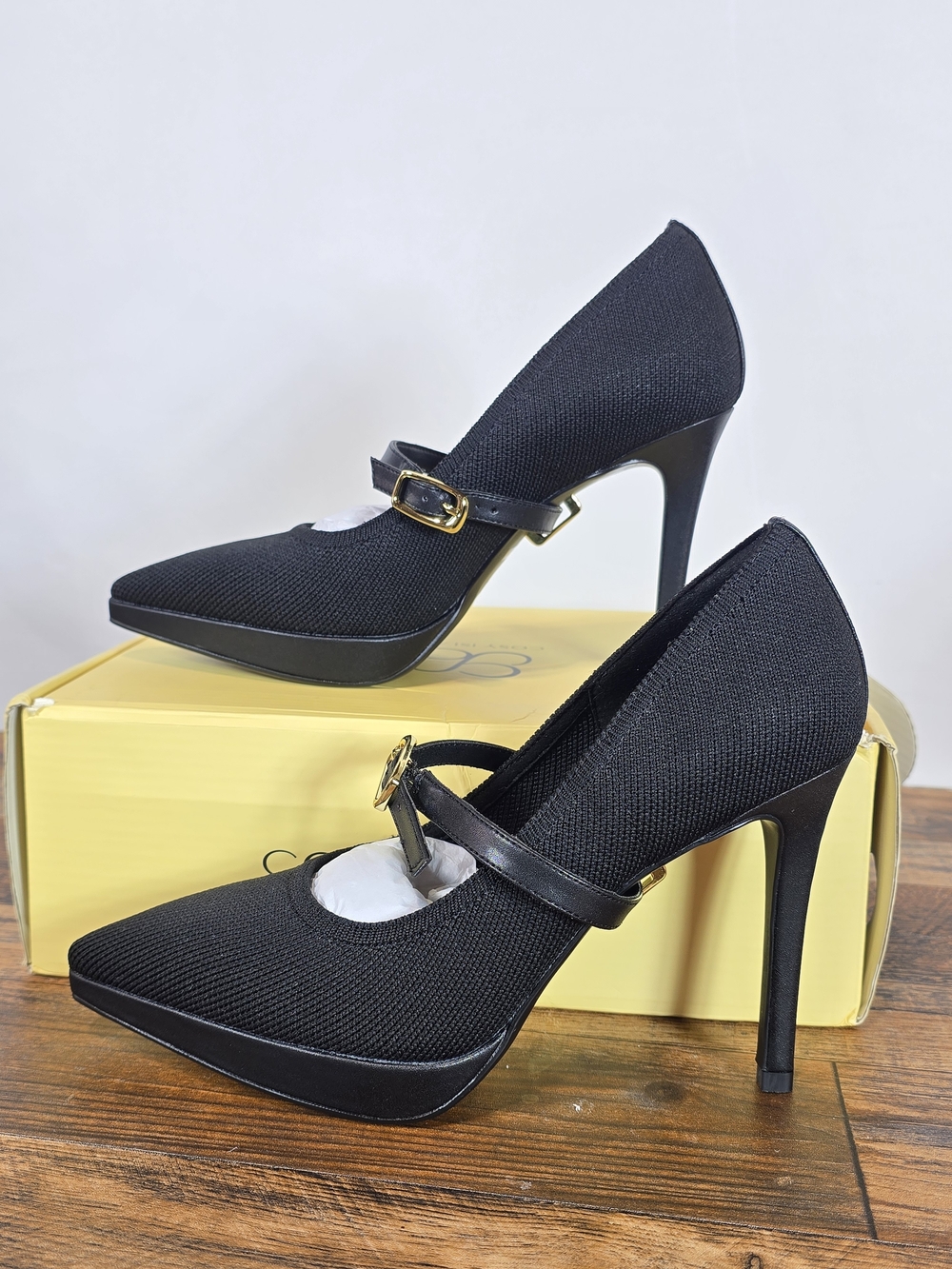 Cosy Island Classic Black Mary Jane High Heel Stiletto Pumps Size 7 - Picture 6 of 16